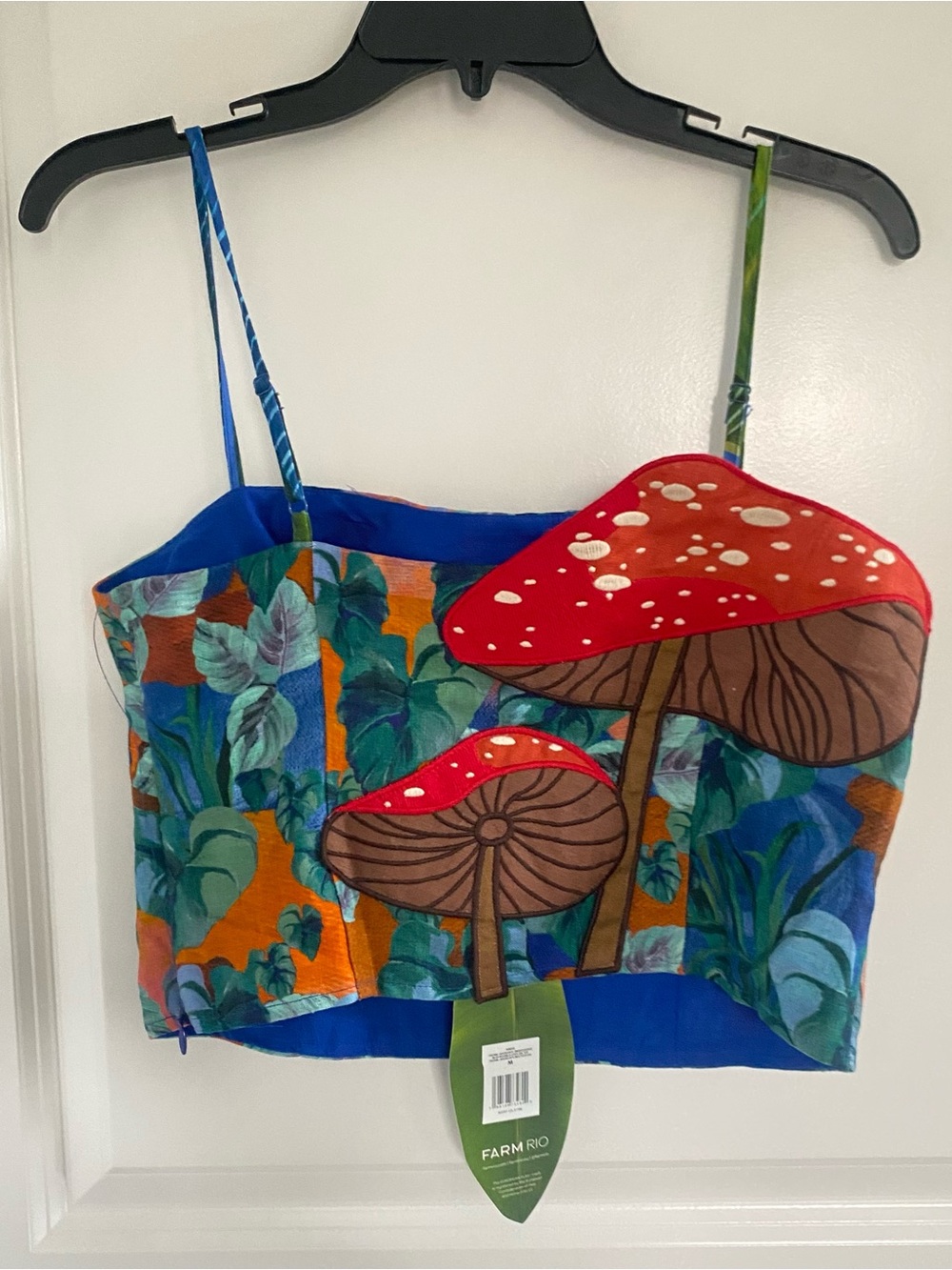 FARM Rio Mushroom Dream Landscape Embroidered Top Skirt Two Piece Set NWT S/M - Picture 10 of 15